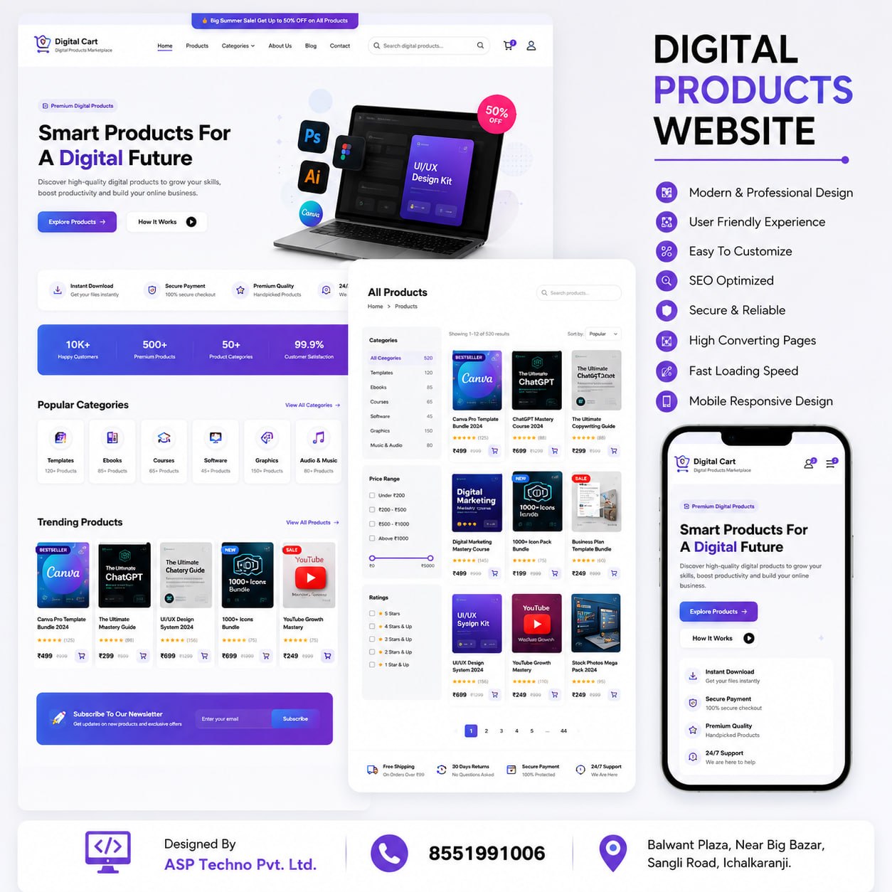 Digital Products Website